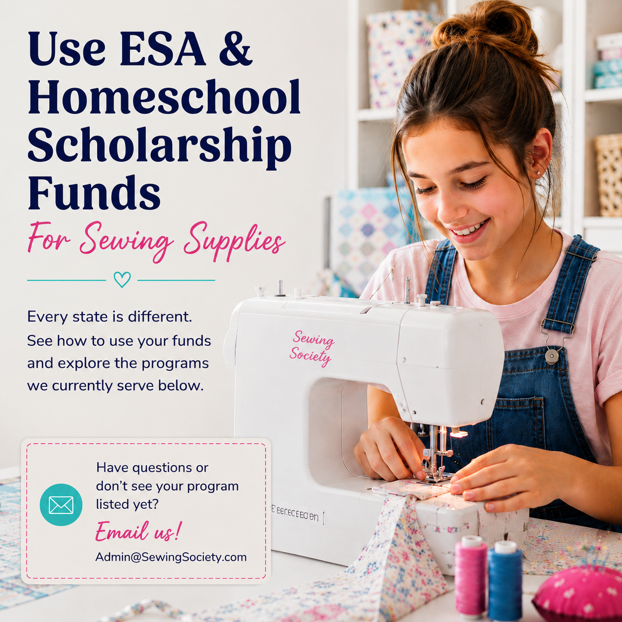 Use ESA & Homeschool Scholarship Funds for Sewing Supplies