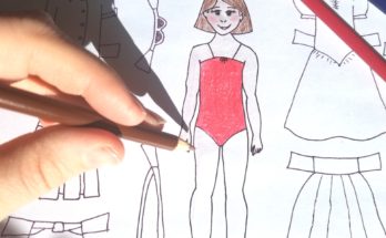 Paper Doll Coloring Pages