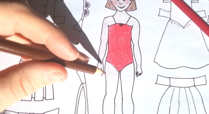 Paper Doll Coloring Pages