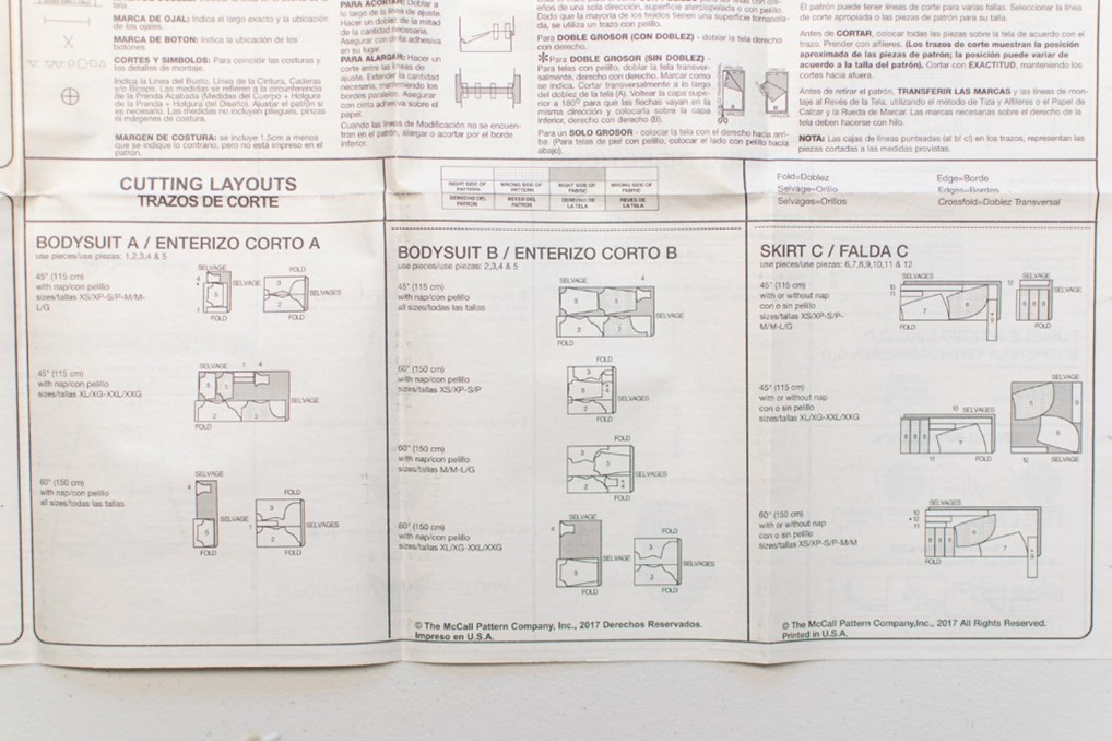 Cutting Layout Guide in a Pattern