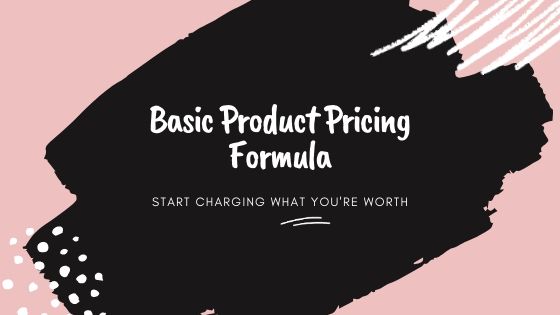 Handmade crafts with pricing calculation chart