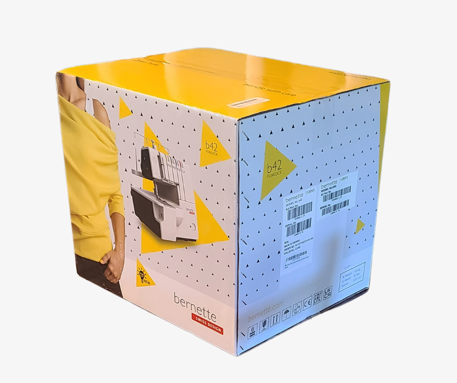 Coverstitch machine sewing knit fabric