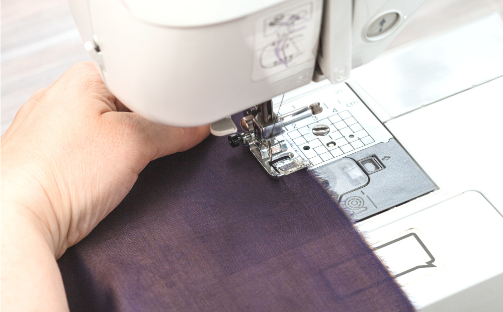 LED light strip installed on a sewing machine