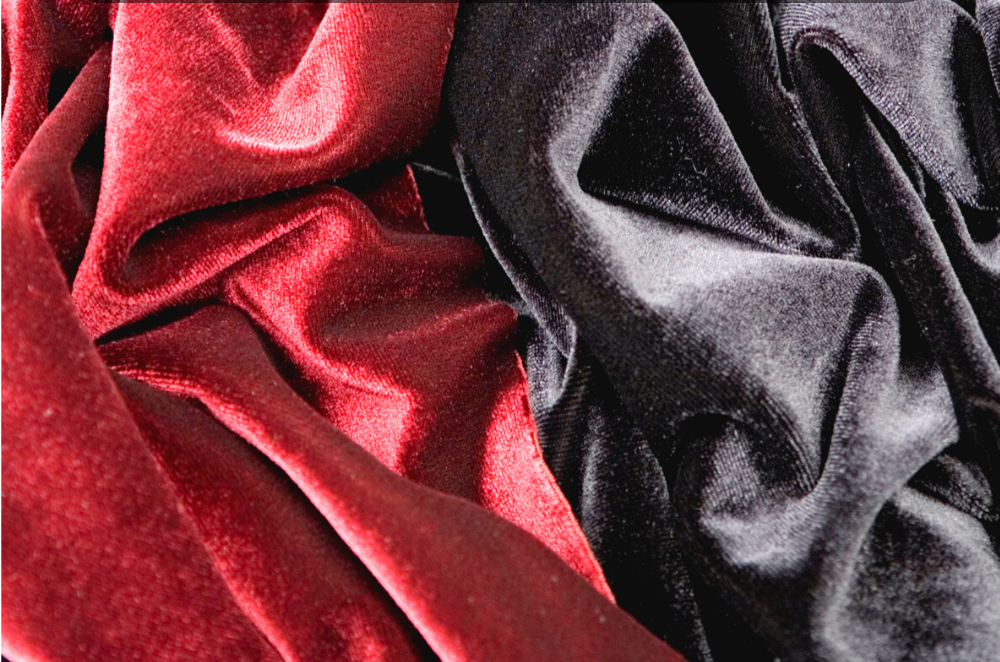 Sewing velvet fabric on a machine showing smooth seams and pile direction