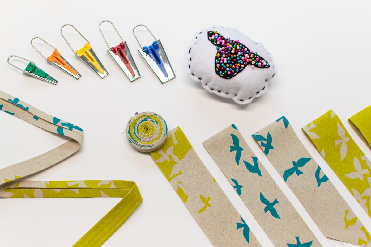 Using a bias tape maker for single-fold tape