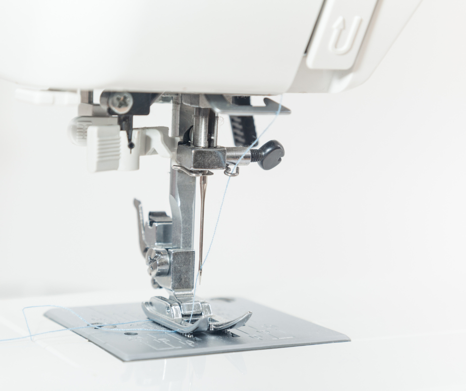 Step-by-step sewing machine needle change